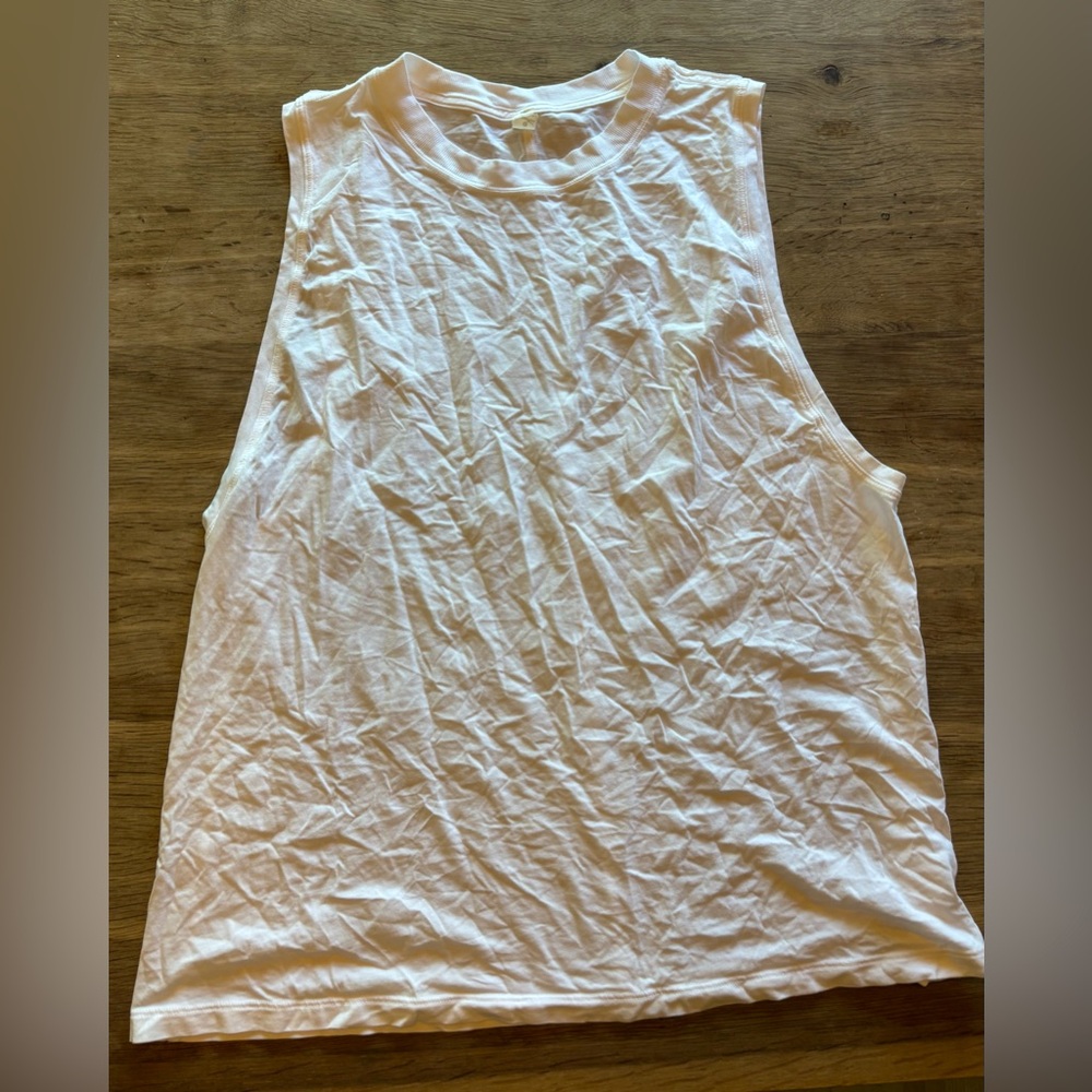Lululemon White Muscle Tank size 8